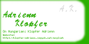 adrienn klopfer business card